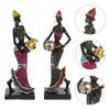 Figurines décoratives 2 pièces Sculpture africaine femmes Figure pièce dame Figurine Statue Tribal