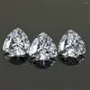 Pierres précieuses en vrac de qualité zircone cubique, trillion de pierres précieuses à facettes, taille Trilliant, blanc Transparent CZ039