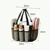 Sacs à cosmétiques multifonctions en maille noire, trousse de maquillage de voyage, petit et grand fourre-tout, étuis de rangement pour articles de toilette, sac à main