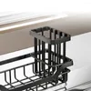 Küche Lagerung 1pc Schwamm Rack Waschbecken Abfluss Bad Seife Zähler Top Organizer Edelstahl Schwarz Grau