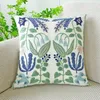 Simple embroidered floral pillowcase sofa bedside cushion office pillow cover 45X45cm cotton cushion cover