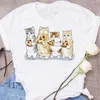 T-shirt da donna stampate gatti carini T-shirt da donna nuove Kawaii Fi Abbigliamento donna T-shirt divertenti stile coreano Camicie per donna h8Qb #