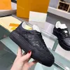 Designer Casual Shoes GROOVY High Quality Leather Patchwork Sneakers Rubber Thick Soled Flat Bottom Skate shoes Luxury men women training shoes