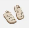 صندل الصنفرة Claladoudou Fashion Fashion For 0-3years Kids Boys Solid Solid Ane Summer Summer For Toddler Girls Infant Baby Beach Sandals 240329