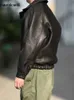 Skórzana skórzana skóra męska mauroicardi wiosna jesień chłodna przystojna czarna twarda kurtka skórzana menu luksusowe designerskie ubrania amerykańskie 2024 240330