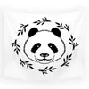 Tapisserier Söt panda tapestry design trä grön bambu vägg hängande vardagsrum robot giraff dekoration heminredning