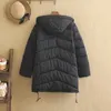 Plus rozmiar Cott Women's Down Jacket Winter Korean Versi of the Loose Winter Damskie płaszcz 2019 Średniej długości 02lc#