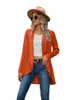 2024 Automne Nouveau Top Femme Lg Manches Femmes Cardigan Couleur Unie Lâche Cardigan Court Loisirs Tricoté Cardigan Tops Pull W4Jq #