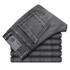 Scott Stretch Jeans Busin Casual Jeans en denim mince pour hommes Gris Printemps Eté Brand New Fit Droit Léger z7W1 #