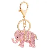 Porte-clés éléphant rose porte-clés pendentif animal porte-clés pour femmes hommes porte-clés de voiture cadeau