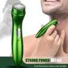 Barbeadores elétricos 2023 Novo mini barpador elétrico barbeador automático massador de barba portátil cabeças de segurança de faca portátil