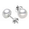 Stud 2021 Trendy 925 Sier Bijoux Naturel Boucles d'oreilles en perles d'eau douce avec S925 Imprimé Femmes Filles Perles élégantes en gros Drop Deliv Dhhul