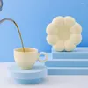 Tassen Sonnenblumenbecher mit Teller Ins Tasse Keramik Niedliches Frühstück für Wohnzimmer Kaffee Bar Dekor Tazas Geschirr Geschenke