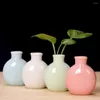 Vases Vase à fleurs en céramique Couleur unie Mini Artisanat de bureau Décoratif Jardin de la maison