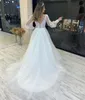 wedding Dr Gorgeous Lg Sleeve A-Line Puff Sleeve Sweep Train Backl Bridal Gowns Lace Beaded Gorgeous Robe De Mariee x6Iv#