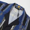 Herrenhemmung Hemd Blau Segel Seilschnalle gedrucktes Designer-Shirt Set Luxushemd Kurzärmel zweiteilige Set Fashion Casual Designer Kurzes Hemd Hawaii Shirt M-3xl Yyg
