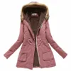 Cappotto invernale da donna 2019 Parka da donna Capispalla casual Cappotto di pelliccia con cappuccio militare Piumini Cappotto invernale per donna CC001 w7Ic #