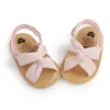 Sandálias Moda Bebê Recém-nascido Meninas Sandálias Bonito Verão Macio Sola Plana Princesa Sapatos Infantil Não-Slip Primeiros Caminhantes Sapatos de Bebê Menina 240329