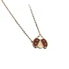 Designer merk hoge versie van ladybug ketting dames nieuwe rosé goud vlinder hanger wit fritillaria pruimenbloesem vier blad gras kraag ketting