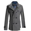 Uomo Misto Lana Uomo Inghilterra Cappotto Vintage da Uomo Giacca Slim Capispalla Doppio Petto in Cotone Trench Invernale Cappotto Spesso Drop D Dhi4M