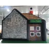 6x4x3.5mh (20x13x11.5ft) med flytande liten uppblåsbar pub med skorsten, rörligt hus tält gummibåtar party bar för utomhusunderhållning