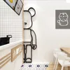 Pegatinas de pared Oso Etiqueta de la pared Acrílico Oso Ladrillo Fondo Etiqueta de la pared Oso de dibujos animados Decoración de la pared Dormitorio Sala de estar Decoración del hogar L2403