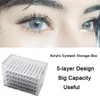 2024 5 Layer Acrylic Eyelash Tile Box with Clear Storage and Drawer for Organizing and Displaying Your Lashes - for Acrylic Lash Tile Box