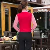 2024 Fall/Winter New Lg Sleeve Work Clothes Western Hotel Fake Shirt and Vest 1pcs Catering Shop Striped Uniform Beer Bar Top Z2qP#