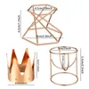 Decorative Plates Crystal Ball Egg Shape Crown Miniature Pography Lensball Base Holder Stone Display Stand