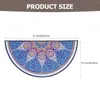 Badmatten Halfrond vloerkleed Waterdichte antislipmat Wasbare vloerkleden Boheemse halfronde deurmat Binnen Buiten Mandala-stijl Badkamer