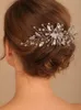 BRIDAL HEADWEAR Dames Rhineste Hair Comb Wedding Haar Accessies Fi Party Prom Hair Sieraden Handgemaakte damesheadpiece F71Q#