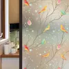 Window Stickers Coavas Privacy Film Stained Glass Film: Non-Adhesive Static Cling Decorative Frosted