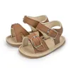 Sandales 2021 nouveau bébé chaussures d'été infantile antidérapant doux plat garçons filles nouveau-né sandales chaussures en cuir PU respirant enfant en bas âge chaussure 0-18M 240329