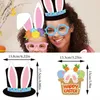 Décoration de fête Joyeuses Pâques Po Accessoires 25PCS Lunettes Cadre Lunettes Décorations