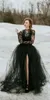 Urban Sexy Dresses Plus Size Gothic Bride Black Wedding Lace Long Sleeve V Neck Open Backless A Line Vintage Bridal Gowns Vestido De Noiva yq240329