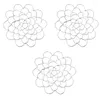 Support d'arrangement de fleurs décoratives, 3 pièces, outil d'arrangement de fil, couvercle d'insertion florale en métal, organisateur de grille réutilisable 5 pouces Durable