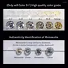 Clusterringen Kruisontwerp Maat 6,5 mm 1 Echte Moissanite D-F Kleur Hoge kwaliteit 925 Sterling Zilver Diamanten Bruiloft Voor Vrouwen