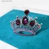 Pins Brooches luxury elegant crown shape diamond gemstones brooch for women Y240329