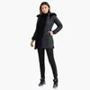 Santelon Winter LG Parkas Ultralight Wyściełane Puffer Kurtki dla kobiet swobodne płaszcze z futrem z kapturem ciepłą lekką odzież wierzchnią Z1AX#