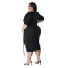 somo 5xl Club Wear Slim Sexy Dres Plus Size for Women Clothing Square Collar Summer Split Dr 2023 Wholesale Dropship N7V4#