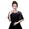 Blue Black Red Soft Lace Women Cape High Low Sheer Summer Autumn Wedding Prom Party Wrap Bridal Bridesmaids Cover Up Shawl Q9aq#