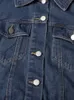 chicever sólido oco para fora denim casacos para mulheres lapela lg manga retalhos único breasted streetwear jaquetas vintage feminino s0aA #