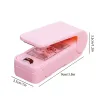 1pc Draagbare Tas Heat Sealer Plastic Pakket Opslag Clip Mini Sluitmachine Handige Sticker Seal Zonder Batterij