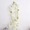 Flores decorativas simuladas de cerejeira simulada videira artificial flor de seda Diy parque de casamentos decoração de parede de parede pendurada na cor da casa