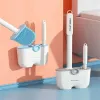 Borstels Nieuwe groothandel toiletborstelreiniger Huishoudelijke TPR-reiniging Siliconen toiletborstel met houderset