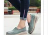 Casual Shoes Fashion Lager Size Women Flats Platform Sneakers Woman Leather Suede Slip On Black Creepers