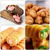 Ferramentas de cozimento 12 pçs moldes cannoli chifre pão molde tubos antiaderente creme rolo molde tubo de pastelaria durável