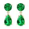 Dangle Earrings Ins Style Lab Grown Emerald Tassel For Women Girls 925 Sterling Silver Synthesis Drop Fine Jewelry