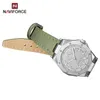 Naviforce Women Watch Top Brand Luxury Classic Lady Girl Girl Wristwatch Green本物の革ファッションブレスレット女性時計5026 240323