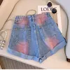 Plus Größe L-4XL Denim Vintage Shorts Für Frauen Hohe Taille FI Sommer Doodle Jean Hosen Y2K Kleidung Weibliche Freies Schiff S1k1 #